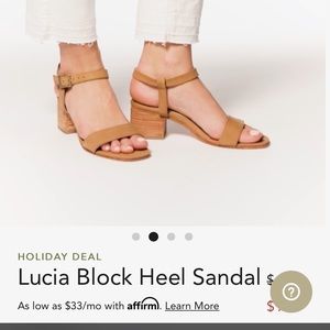 Nisolo Lucia Block Heel Sandal sz8 - NOTE FLAWS